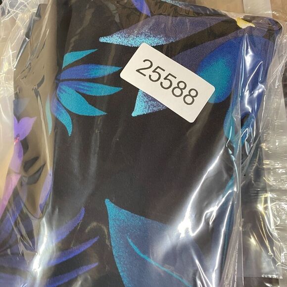 B Works Dress Women 14 Black Floral Sheath Short Zipper Sleeveless Crew Neck - Picture 9 of 9